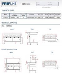Prepline 60" Four Well Electric Hot Food Steam Table with Enclosed Base and Sliding Doors - 208/240V, 3000W - Image 3