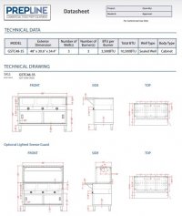 Prepline 48" Three Well Gas Hot Food Steam Table with Enclosed Base and Sliding Doors - Image 3