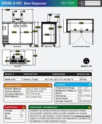 Serv-Ware 49 inch Beer Dispenser DD49-2-HC 2 Tower | 10.45 cu. ft. - Image 4