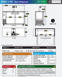 Serv-Ware 61 inch Beer Dispenser DD61-1-HC 1 Tower | 14.16 cu. ft. - Image 3