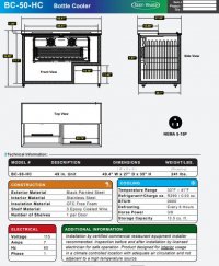 Serv-Ware 50 inch Bottle Cooler BC-50-HC 49 in. Unit | 13.5 cu. ft. - Image 5