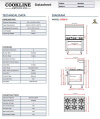 Cookline CR36-6 36" 6 Burner Gas Range with Oven - 210,000 BTU - Image 3