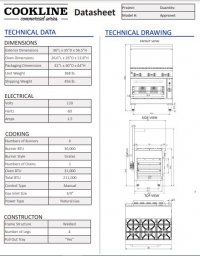 Cookline CR36-6C-NG Natural Gas 36" Range with Convection Oven - 211,000 BTU - Image 3