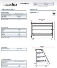 Marchia MHC121 27" Heated Slanted Glass Countertop Display Case - Image 3