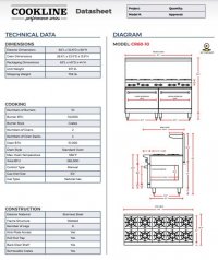 Cookline CR60-10 60" 10 Burner Gas Range with 2 Ovens - 362,000 BTU - Image 3