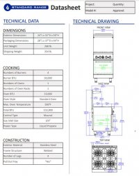 Standard Range SR-R24-LP 24" Natural Gas Commercial Range with 4 Burner, 1 Oven - 153,000 BTU - Image 3