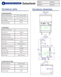 Standard Range SR-R36-36MG-LP 36" Liquid Propane Commercial Range with 36" Griddle Top, 1 Oven - 123,000 BTU - Image 3