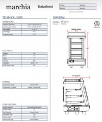 Marchia Marchia SHCC76 14" Heated Countertop Display Front and Rear Access Doors - Image 3
