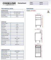 Cookline CF75-NG Commercial 75 lb Natural Gas Deep Fryer - 170,000 BTU - Image 3