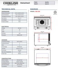 Cookline CSD-1AE 23" half size Electric Countertop Convection Oven, 220-240V - Image 3