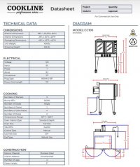 Cookline CC100 38" Gas Single Deck Full-Size Convection Oven - 54,000 BTU - Image 3
