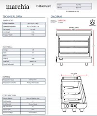 Marchia SHCC96 27" Heated Countertop Display Front and Rear Access Doors - Image 3