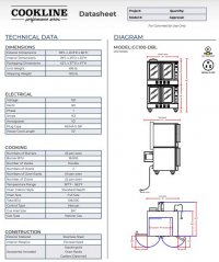 Cookline CC100-DBL 38" Gas Double Deck Full-Size Convection Oven - 108,000 BTU - Image 3