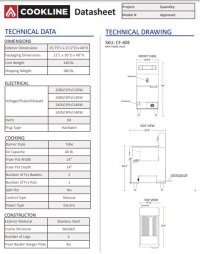 Cookline CF-40E-208-3 40 lb. Electric Floor Fryer-208V, 3 Phase - Image 3