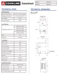 Cookline CF-40E-240-1 40 lb. Electric Floor Fryer-240V, 1 Phase - Image 3