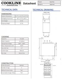 Cookline PC-1 Natural Gas Pasta Cooker - 12 Gallons - Image 3