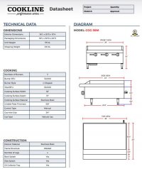 Cookline CGG-36M 36" Gas Countertop Griddle with Manual Controls - 90,000 BTU - Image 3