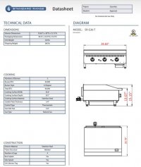 Standard Range SR-G36-T 36" Commercial Countertop 3 Burner Gas Griddle with Thermostatic Control - 90,000 BTU - Image 3