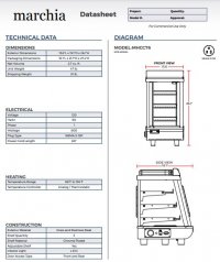 Marchia MHCC76 14" Heated Countertop Display Front and Rear Access Doors - Image 3