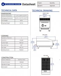 Standard Range SR-CB12-M 12" Gas Countertop Radiant Charbroiler - 35,000 BTU - Image 3