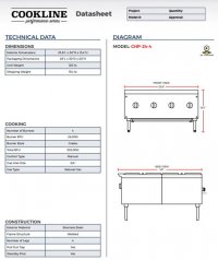 Cookline CHP-24-4 24" Gas Four Burner Commercial Countertop Hot Plate - 100,000 BTU - Image 3