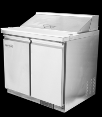 Serv-Ware 2 Door Sandwich Prep Unit, 10 Pan SP36-8-HC 9.5 cu. ft.