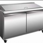 Serv-Ware Two Door Sandwich/Salad Prep Table SP60-16-HC 15.5 cu. ft.