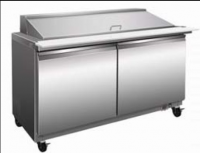 Serv-Ware Two Door Sandwich/Salad Prep Table SP60-16-HC 15.5 cu. ft.