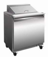 Serv-Ware 1 Door Mega Top, 12 Pan, Prep Unit SP29-12M-HC 7 cu. ft.