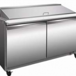 Serv-Ware 2 Door Mega Top, 24 Pan, Prep Unit SP60-24M-HC 12 cu. ft.