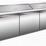 Serv-Ware 3 Door Mega Top, 27 Pan, Prep Unit SP72-27M-HC 18 cu. ft.