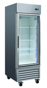 Serv-Ware Glass Door Reach-In Refrigerator - Stainless Steel RR1G-HC