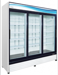 Serv-Ware Glass Triple Sliding Door Reach-In Refrigerator GR72S-HC 72 cu. ft.