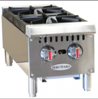 Serv-Ware 2 Burner Gas Hot Plate SHPS-12 12 inches