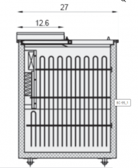 Serv-Ware 95 inch Bottle Cooler BC-95-HC 26 cu. ft. - Image 2