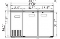 Serv-Ware Back Bar Bottle Cooler BB2-24-HC 10 cu. ft. - Image 2