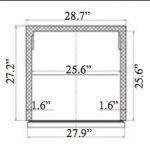Serv-Ware 1 Door Mega Top, 12 Pan, Prep Unit SP29-12M-HC 7 cu. ft. - Image 2
