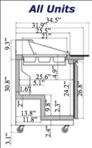 Serv-Ware 2 Door Mega Top, 18 Pan, Prep Unit SP48-18M-HC 12 cu. ft. - Image 2