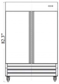 Serv-Ware Two Door Reach-In Freezer RF2-HC - Image 2