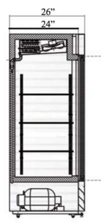 Serv-Ware Glass Door Reach-In Refrigerator GR16-HC 16 cu. ft. - Image 2