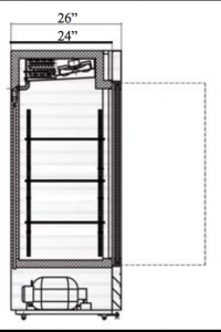Serv-Ware Glass Door Reach-In Refrigerator GR12-HC 12 cu. ft. - Image 2