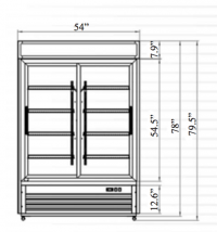 Serv-Ware Sliding Glass Door Reach-In Refrigerator GR48S-HC - Image 2