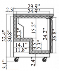 Serv-Ware Undercounter Refrigerator UCR-48-HC 12 cu. ft. - Image 2