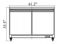 Serv-Ware Undercounter Refrigerator UCR-60-HC 15.5 cu. ft. - Image 2