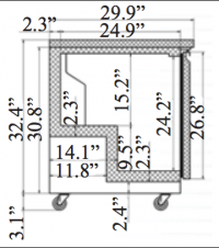 Serv-Ware Undercounter Refrigerator UCR-72-HC 18 cu. ft. - Image 2