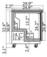 Serv-Ware Undercounter Freezer UCF-27-HC 6.5 cu. ft. - Image 2