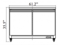 Serv-Ware Undercounter Freezer UCF-60-HC 15.5 cu. ft. - Image 2