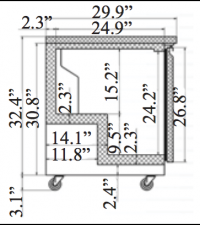 Serv-Ware Undercounter Freezer UCF-72-HC 18 cu. ft. - Image 2
