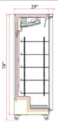 Serv-Ware Value Series Freezer EF25-HC 25 cu. ft. - Image 2
