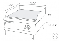 Serv-Ware Electric Griddle ETG-16 - Image 2